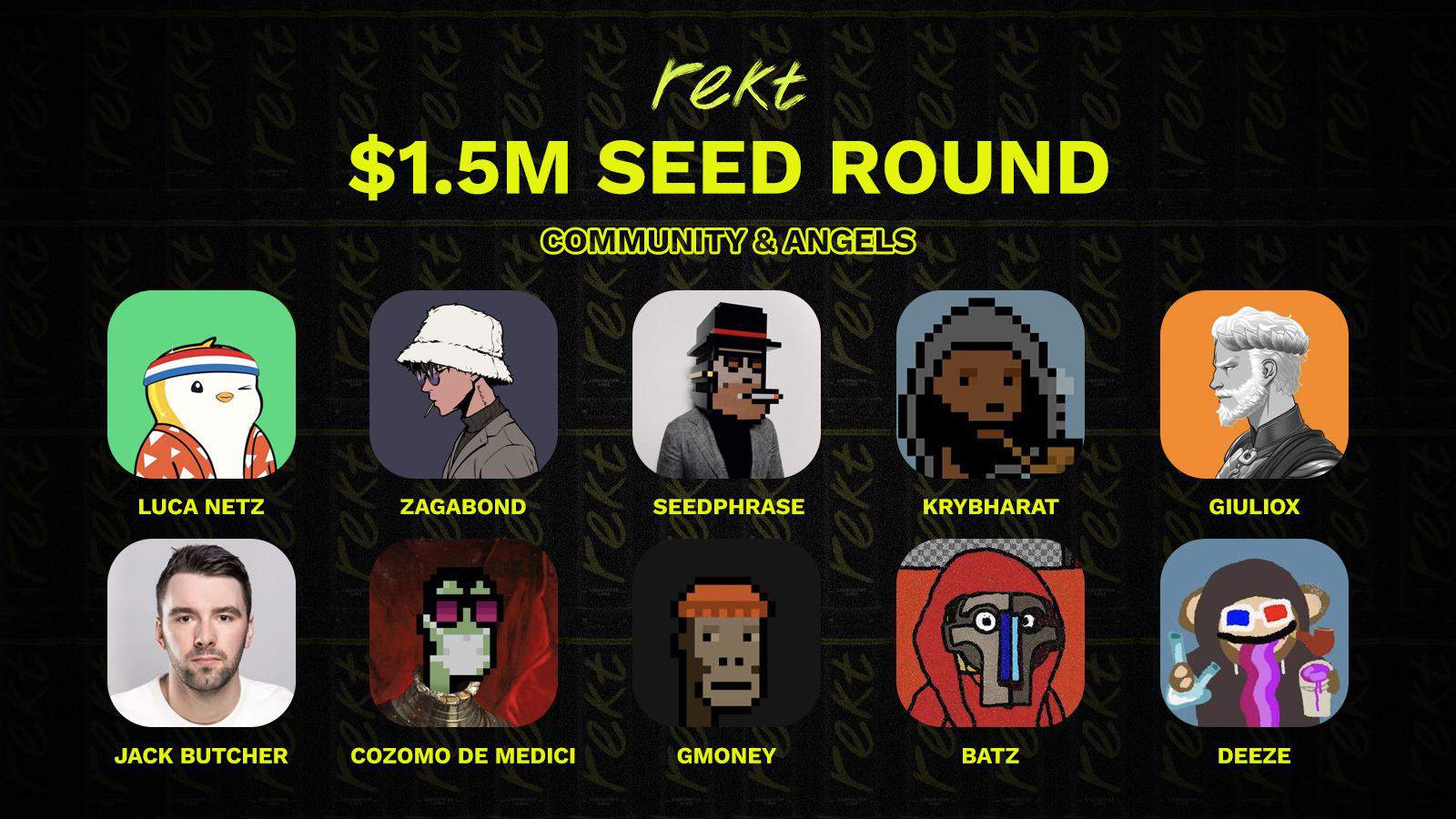 Rekt привлек $1,5 млн посевного раунда при поддержке ангелов и сообщества после успешного распродажи Rekt Drinks